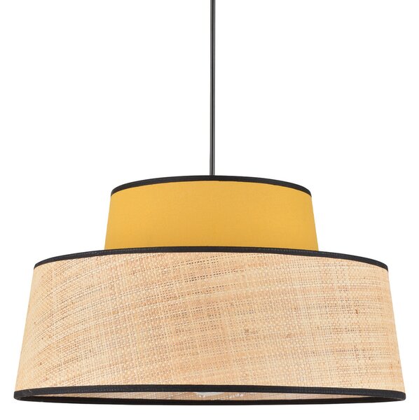 Lampa Wisząca COREP, Mallorca, ściemnialny, beżowy, salon, tkanina | tekstylia