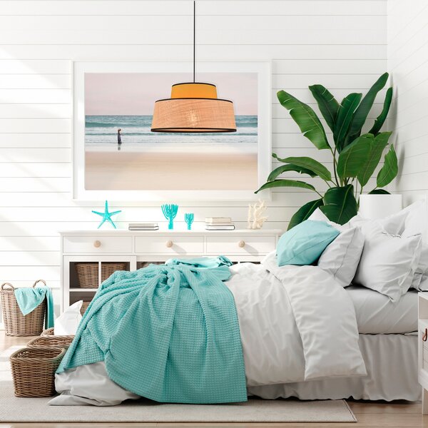 Lampa Wisząca COREP, Mallorca, ściemnialny, beżowy, salon, tkanina | tekstylia