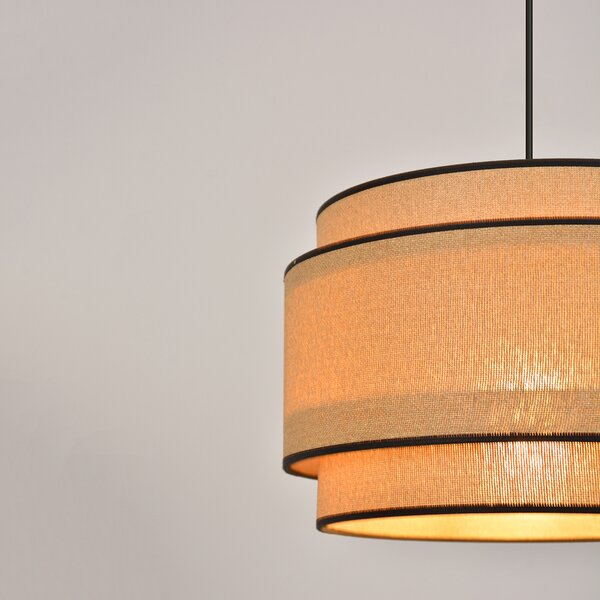 Lampa Wisząca COREP, Milo, ściemnialny, beżowy, salon, papier | karton