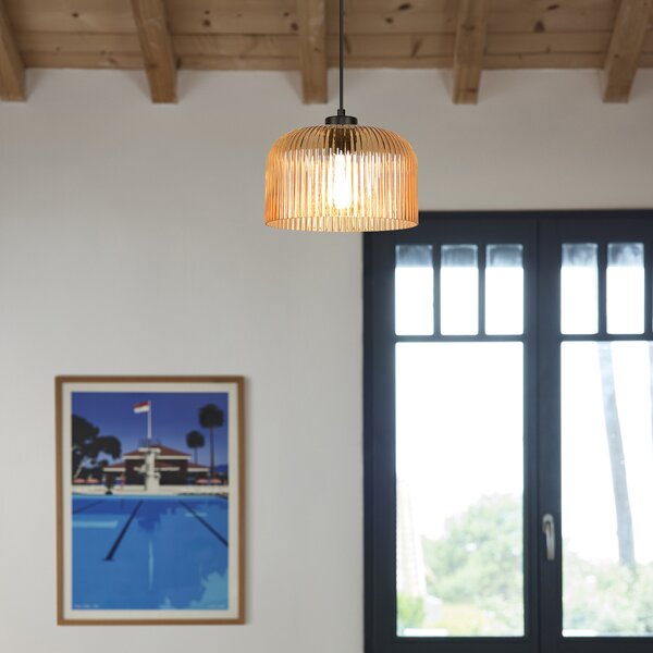 Lampa Wisząca COREP, Luigi, ściemnialny, brąz rdzawy, salon, szkło, nowoczesny