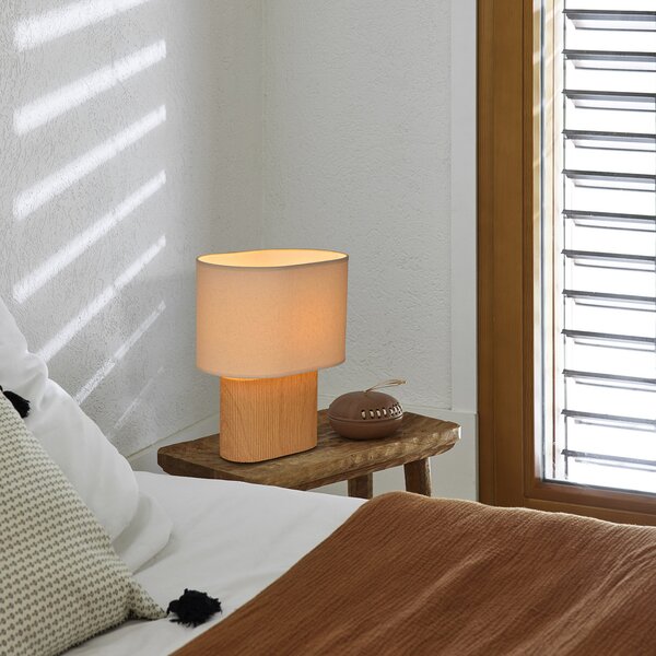 Lampa Stołowa COREP, Santorini, beżowy, salon, ceramika