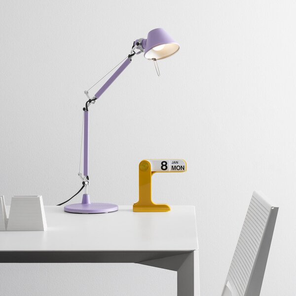 Lampa Stołowa Artemide, Tolomeo Micro, fioletowy, gabinet | pracownia, metal, design