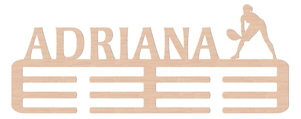 ČistéDřevo Wieszak drewniany na medale - tenis Wybierz wariant: Muž