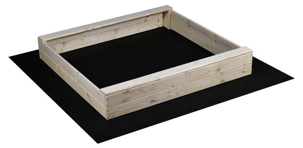 ATMOWOOD Drewniana piaskownica naturalna 120 × 120 × 20 cm