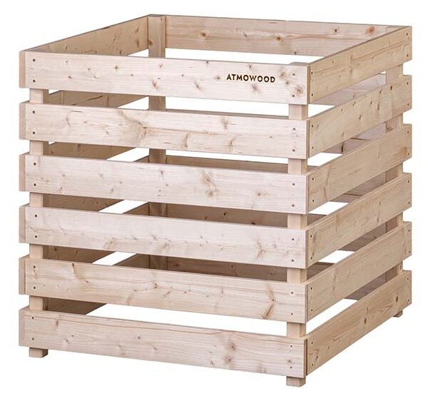 ATMOWOOD Kompostownik drewniany 80 × 80 × 80 cm