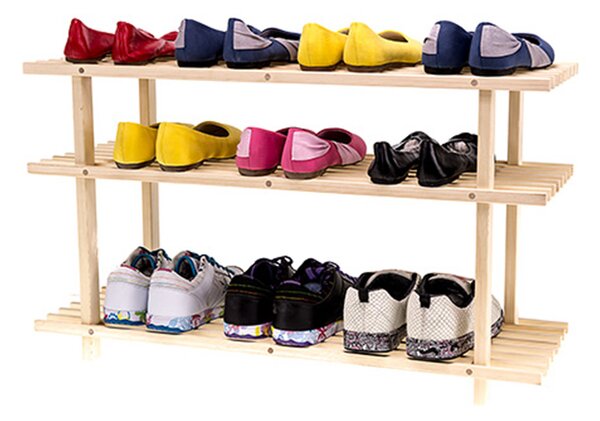 ATMOWOOD Szafka na buty drewniana 77 × 26 × 45 cm