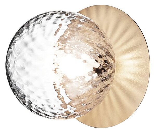 Lampa Ścienna Nuura Aps, Liila 1 Medium, ściemnialny, złoty | mosiężny, salon, szkło, design