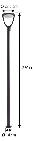 Zewnętrzna Lampa Lucande, Filor, czarny, aluminium, nowoczesny