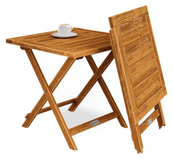 Casaria Stolik ogrodowy z drewna akacjowego 46 × 46 cm