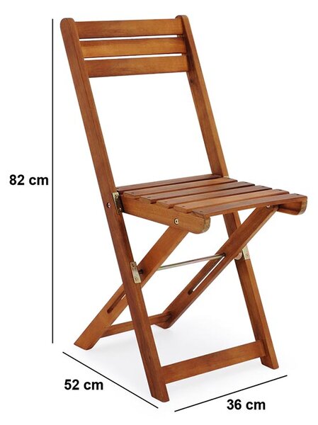 Casaria Zestaw balkonowy z drewna akacjowego