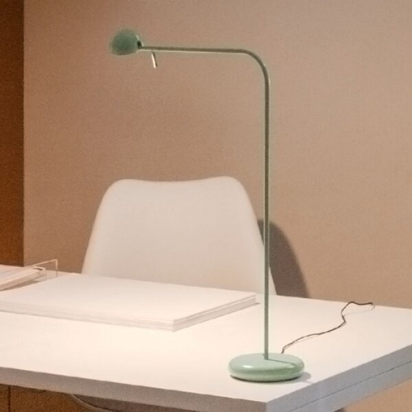 Lampa Stołowa Vibia, Pin, zielony, gabinet | pracownia, metal, nowoczesny
