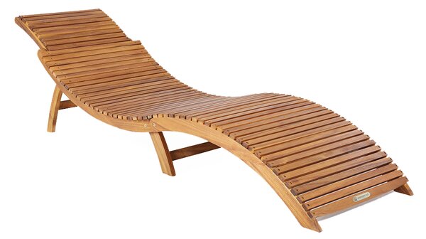 Casaria Ergonomiczny leżak z drewna akacjowego