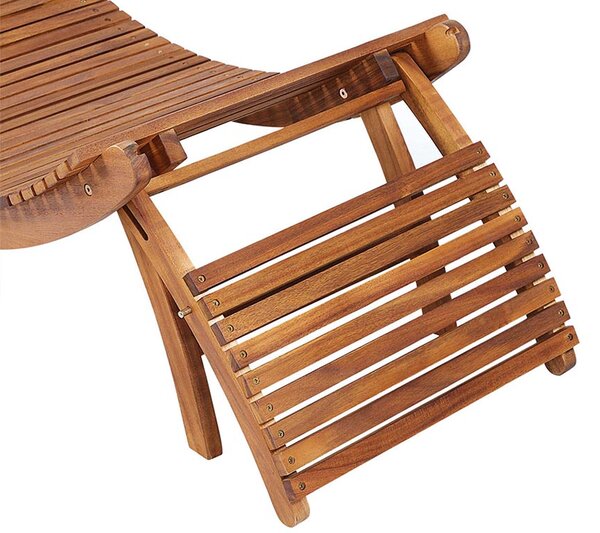 Casaria Ergonomiczny leżak z drewna akacjowego