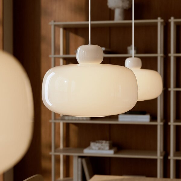 Lampa Wisząca Woud, Stone, ściemnialny, biały, kuchnia, szkło, design