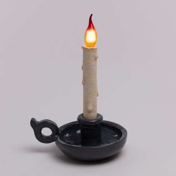 Lampa Stołowa SELETTI, Grimm Bugia, ściemnialny, szary, salon, tworzywo sztuczne, design