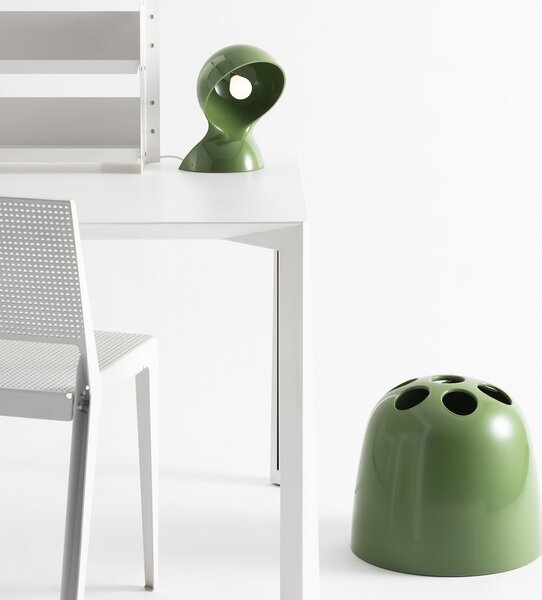 Lampa Stołowa Artemide, Dalú, zielony, salon, tworzywo sztuczne, design