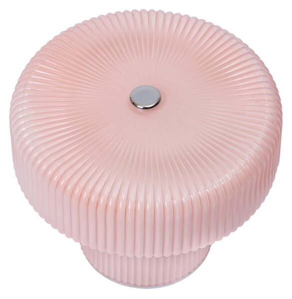 Lampa Stołowa ferm LIVING, ściemnialny, pudrowy róż, salon, szkło