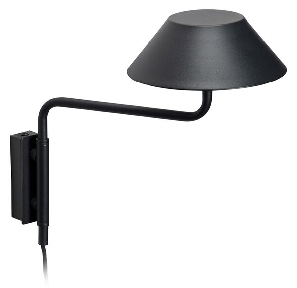 Lampa Ścienna Hübsch, COVER, czarny, salon, metal, nowoczesny
