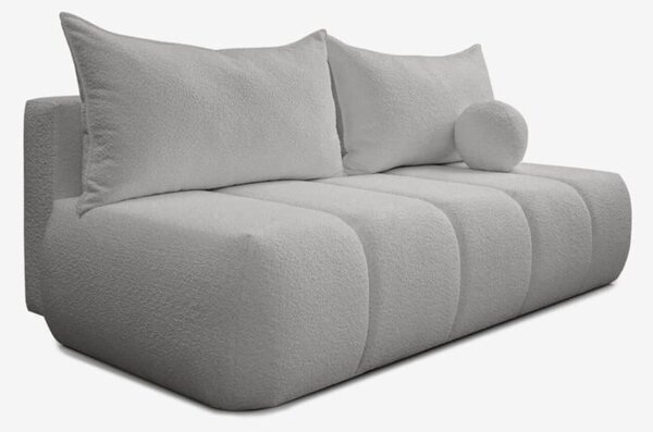 Sofa Rozkładana Kanapa z Funkcją Spania Dwuosobowa Do Salonu Szary SARIA