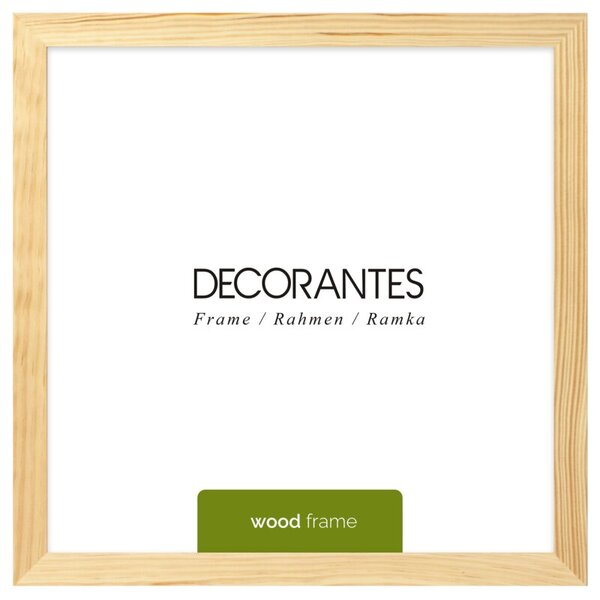 Ramka na zdjęcia 30x30 cm z drewna surowego sosnowa ramka DIY FRAMAI®