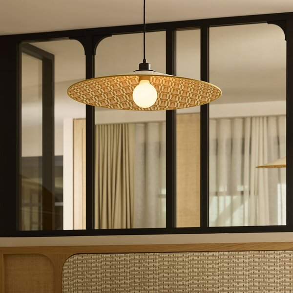 Lampa Wisząca MARKET SET, Gatsby, ściemnialny, beżowy, jadalnia, tkanina | tekstylia, design