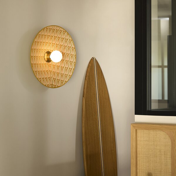 Lampa Ścienna MARKET SET, Gatsby, ściemnialny, beżowy, salon, tkanina | tekstylia, design