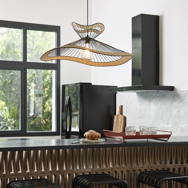 Lampa Wisząca COREP, Mekong, ściemnialny, czarny, salon, metal