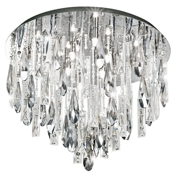 Lampa Sufitowa Stars of Light, Calaonda, chromowy, salon, stal szlachetna
