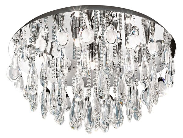 Lampa Sufitowa Stars of Light, Calaonda, chromowy, salon, stal szlachetna