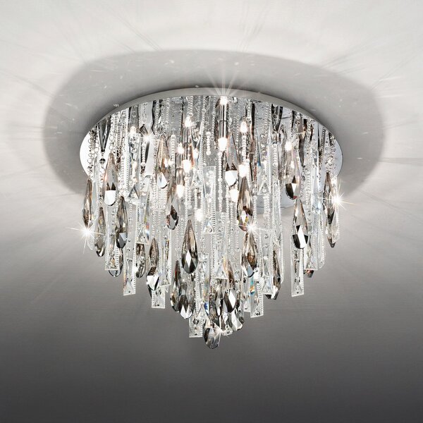 Lampa Sufitowa Stars of Light, Calaonda, chromowy, salon, stal szlachetna