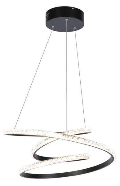 Czarna lampa wisząca LED wstęga - S042-Grifo
