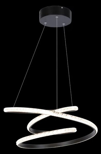 Czarna lampa wisząca LED wstęga - S042-Grifo