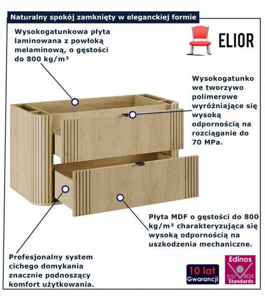 Wisząca szafka pod umywalkę z szufladami G6-E54