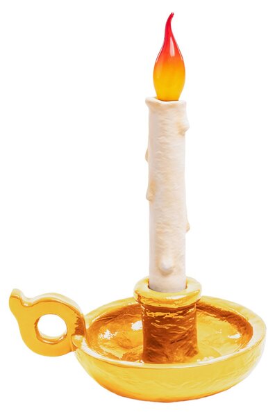 Lampa Stołowa SELETTI, Grimm Bugia, ściemnialny, złoty | mosiężny, salon, tworzywo sztuczne, design