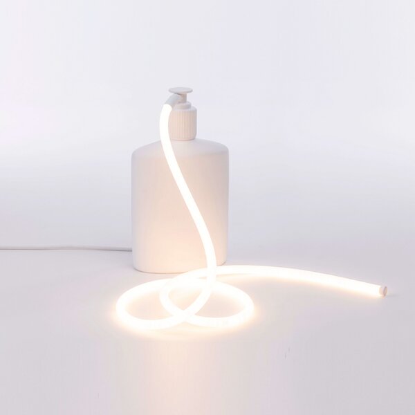 Lampa Stołowa SELETTI, Daily Glow, biały, salon, tworzywo sztuczne, design