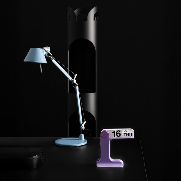 Lampa Stołowa Artemide, Tolomeo Micro, niebieski, gabinet | pracownia, metal, design