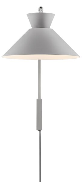Lampa Ścienna Nordlux, Dial, szary, salon, metal, skandynawski