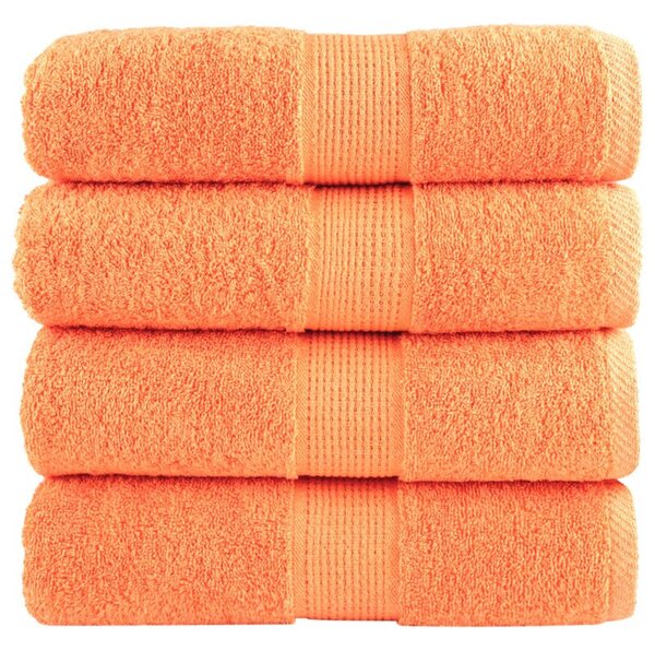 Ręczniki toaletowe premium solund 4 szt. pomarańczowe 30x30 cm 600 GSM