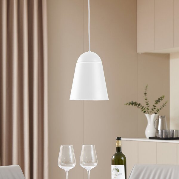 Lampa Wisząca NOLA, Montes, ściemnialny, biały, salon, aluminium, skandynawski