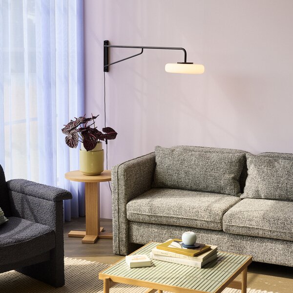 Lampa Ścienna Hübsch, Sway, czarny, salon, metal, nowoczesny