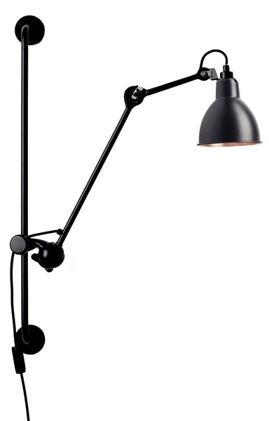Lampa Ścienna Lampe Gras, 201 Round, czarny, salon, metal, design