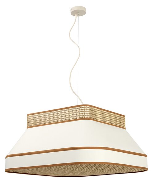Lampa Wisząca MARKET SET, Square, ściemnialny, beżowy, jadalnia, tkanina | tekstylia, design