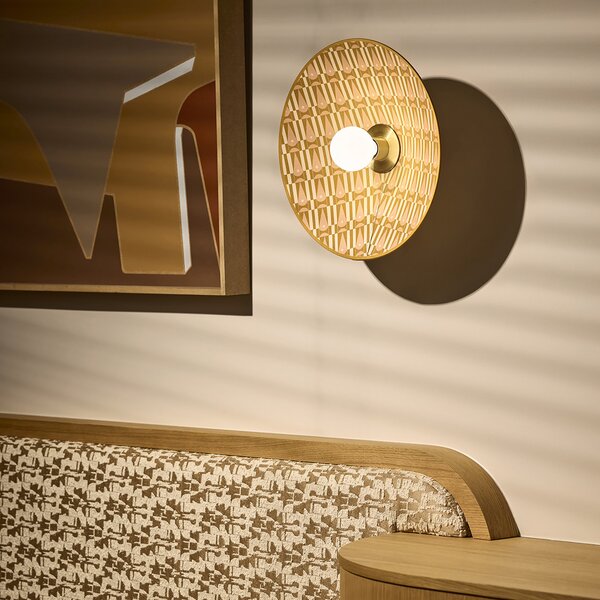 Lampa Ścienna MARKET SET, Gatsby, ściemnialny, beżowy, salon, tkanina | tekstylia, design