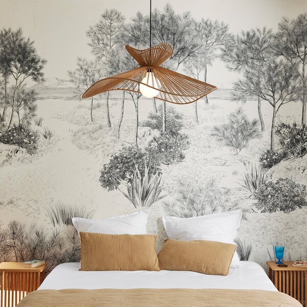 Lampa Wisząca COREP, Sahara, ściemnialny, beżowy, salon, papier | karton