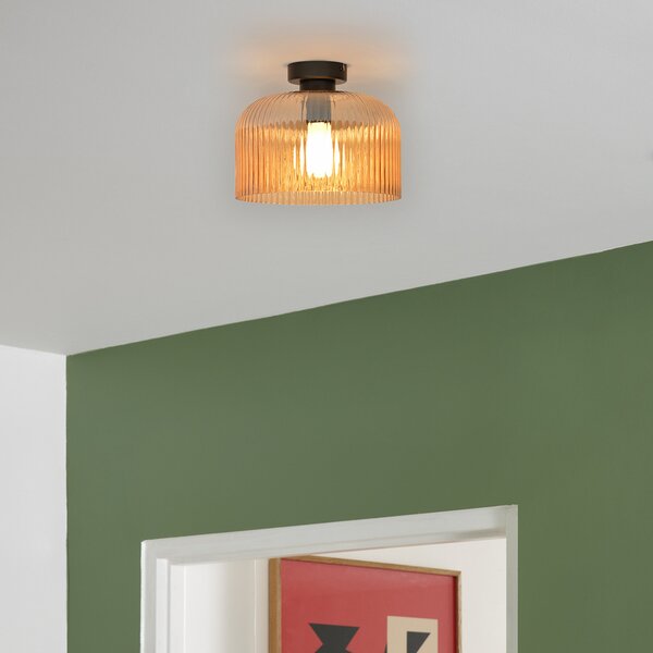 Lampa Sufitowa COREP, Luigi, ściemnialny, brąz rdzawy, salon, szkło, nowoczesny