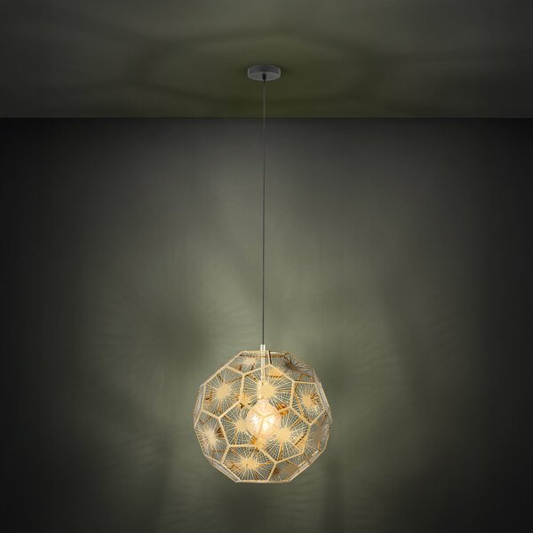 Lampa Wisząca Stars of Light, Skoura, ściemnialny, złoty | mosiężny, salon, metal, nowoczesny
