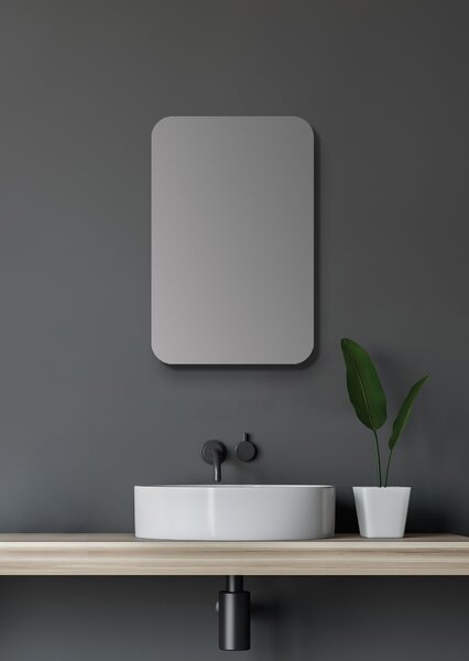 Szafka ?azienkowa z lustrem Talos Oval 40x60x10 cm - lustro ?azienkowe z wysokiej jako?ci aluminiowym korpusem w matowej czerni - szafka ?azienkowa z lustrem
