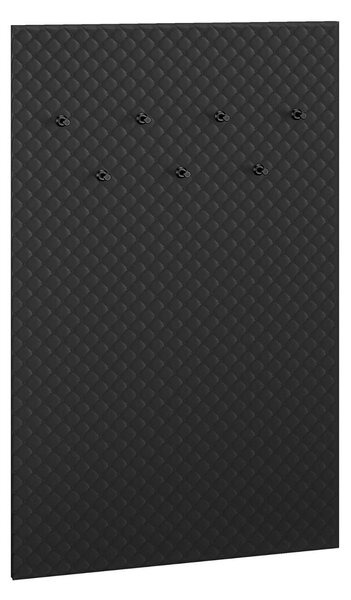 MebleMWM Wieszak tapicerowany pikowany CARO 21 | Czarna ekoskóra