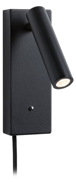 Lampa Ścienna Paulmann, Hulda USB, ściemnialny, czarny, sypialnia, metal, nowoczesny