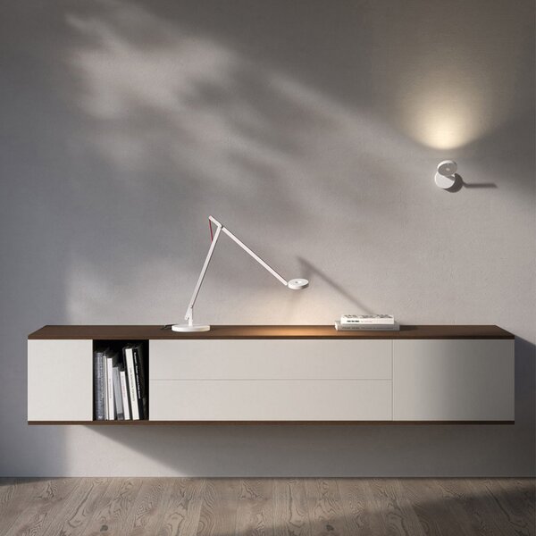 Lampa Ścienna Rotaliana, String H0 DTW, ściemnialny, biały, salon, metal, design